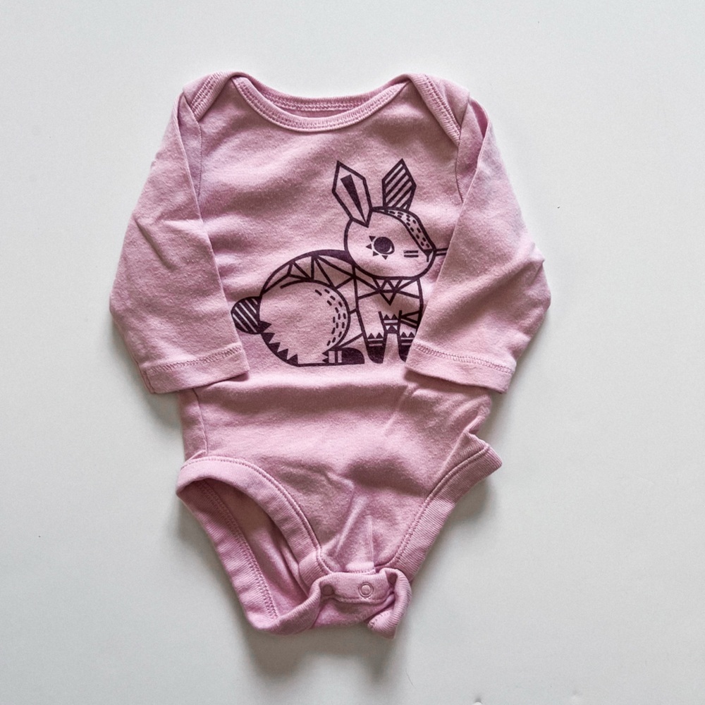 Old Navy Pink Bunny Bodysuit - 3 Months
